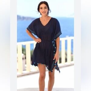 Seafolly Swim Coverup black and purple one size fits all